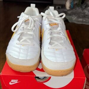 Nike Gato Kids White and Gold Sneakers